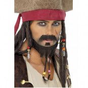 3 Deler Jack Sparrow Pirat Skägg