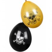 6 st 25 cm Ballonger - Golden Pirate
