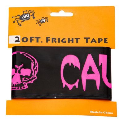Avspärrningstejp Halloween Svart/Rosa - 2-pack