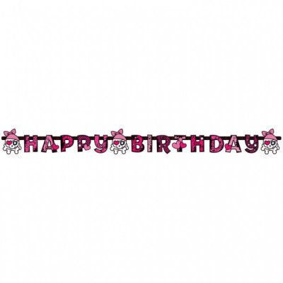 Banderoll rosa pirat 180 cm