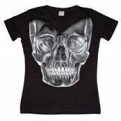 Big White Skull Girly T-shirt, Girly T-shirt