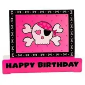 Bordsdekoration rosa pirat