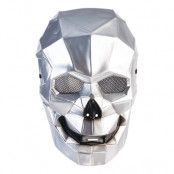 Cyborg Döskalle Mask Silver - One size