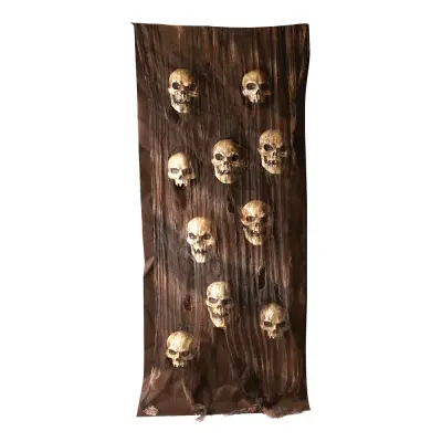 Dörrdekoration Tyg med 10 Döskallar