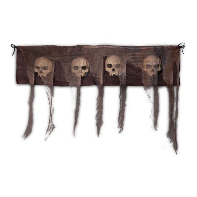 Dörrdekoration Tyg med 4 Döskallar