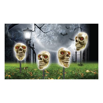 Döskallar med Ljud & Ljus - 4-pack