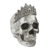 Döskalle med Krona - Silver