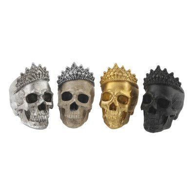 Döskalle med Krona - Silver