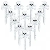 Dekorations -&matstickor döskallar 12-pack