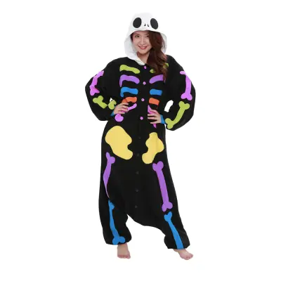 Färgglad Döskalle Kigurumi - One size