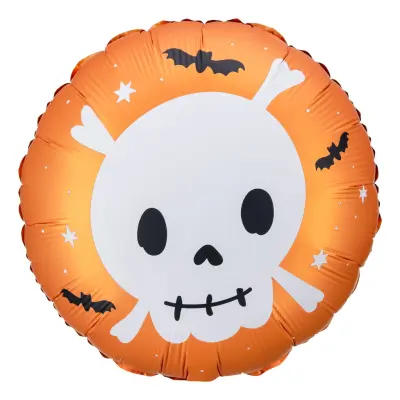 Folieballong Dödskalle Orange