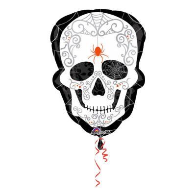 Folieballong Döskalle