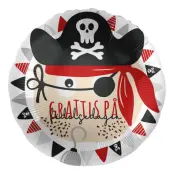 Folieballong Grattis på Födelsedagen Pirat