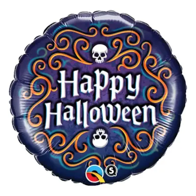 Folieballong Happy Halloween Döskalle
