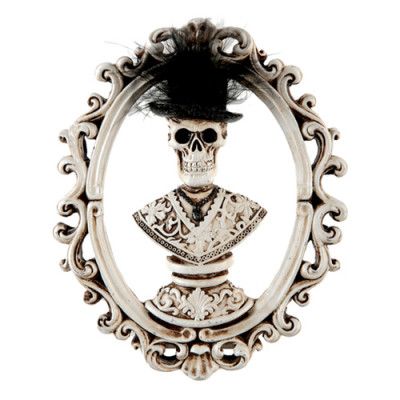 Halloweendekoration Döskalle i Ram