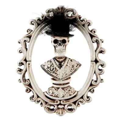 Halloweendekoration Döskalle i Ram