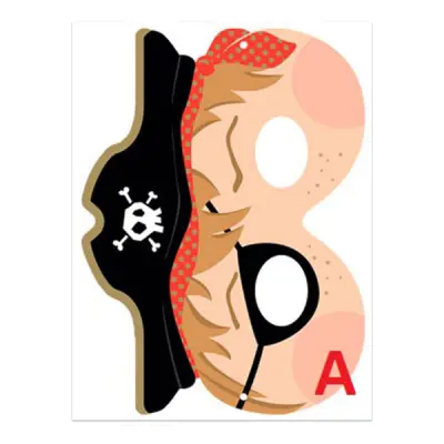 Inbjudningskort Pirat - 5-pack