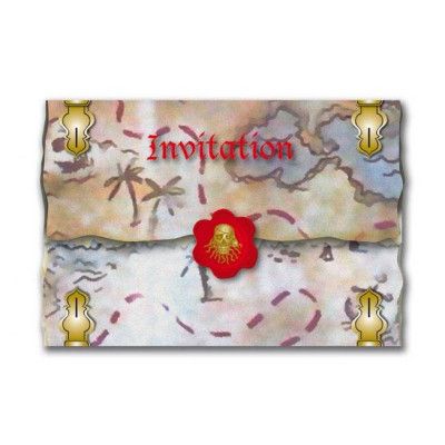 Inbjudningskort pirat 8-pack