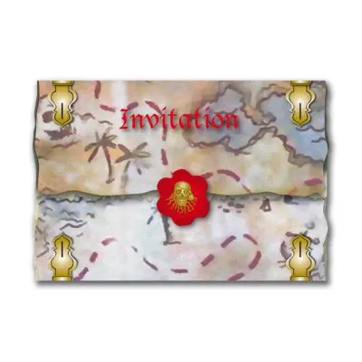 Inbjudningskort pirat 8-pack