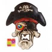 Jolly Roger Piratskylt med Ljus - 40 x 35 cm