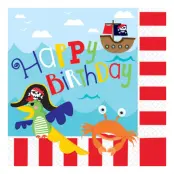 Kaffeservetter Piratkalas - 16-pack