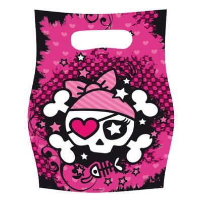 Kalaspåsar Pirat Rosa - 6-pack