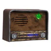 Läskig Retro Radio med Ljud & Ljus