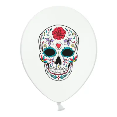 Latexballonger Dia de los Muertos - 50-pack