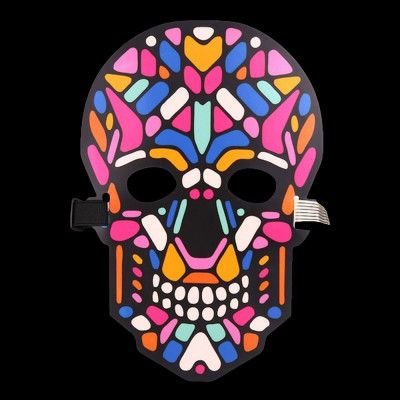 LED Mask Döskalle Flerfärgad