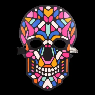 LED Mask Döskalle Flerfärgad