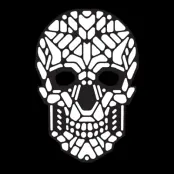 LED Mask Döskalle vit