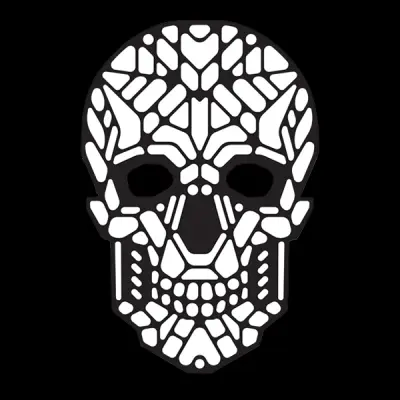 LED Mask Döskalle vit