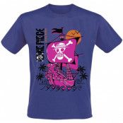 One Piece - Anime T-shirt - He´s A Pirate - S XXL - för Herr - blå