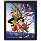 One Piece - Straw Hat Pirates Assault - 3D Lenticular Poster 26x20cm