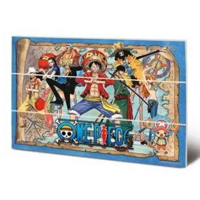 One Piece - Straw Hat Pirates Map - Wood Print 20x29.5cm