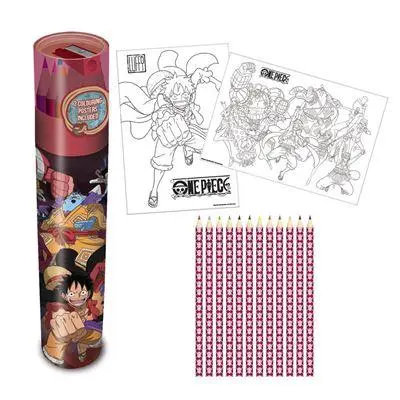 One Piece - Straw Hat Pirates - Pencil Tube '2 Poster Inside'