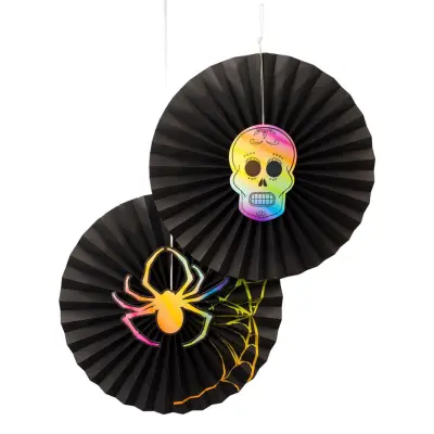 Pappersfjädrar Halloween Svart - 2-pack