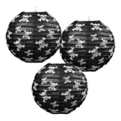 Papperslyktor Pirat - 3-pack