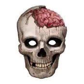 Pappersmask Döskalle med Hjärna