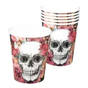 Pappersmuggar Döskalle och Blommor - 6-pack