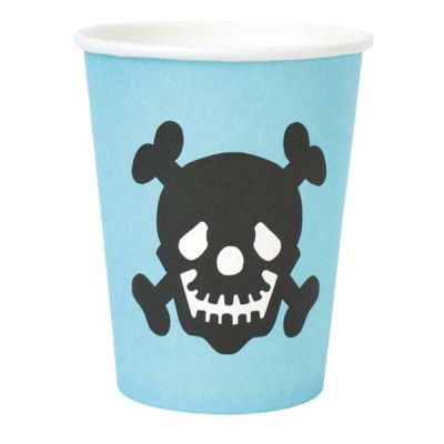 Pappersmuggar Piratkalas Blå - 8-pack