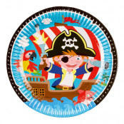 Papperstallrikar Pirat Jolly Roger - 8-pack