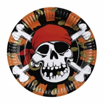Papptallrik Jolly Roger