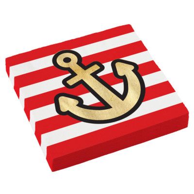 Pirat Ankare Servetter 16-pack