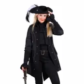 Pirat Kappa Dam Svart Deluxe - Medium