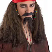 Pirat Mustasch och Skägg - One size