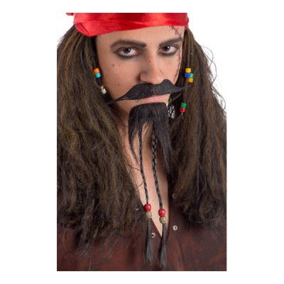 Pirat Mustasch och Skägg - One size
