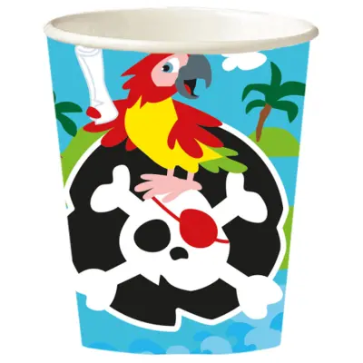 Pirat Pappersmugg 8-pack