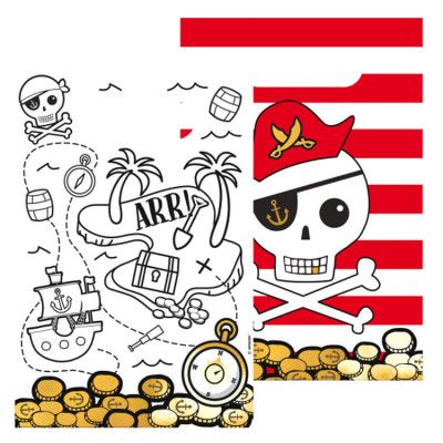 Pirat Papperspåse 8-pack