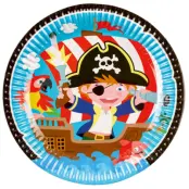 Pirat Papperstallrik 23cm 8-pack